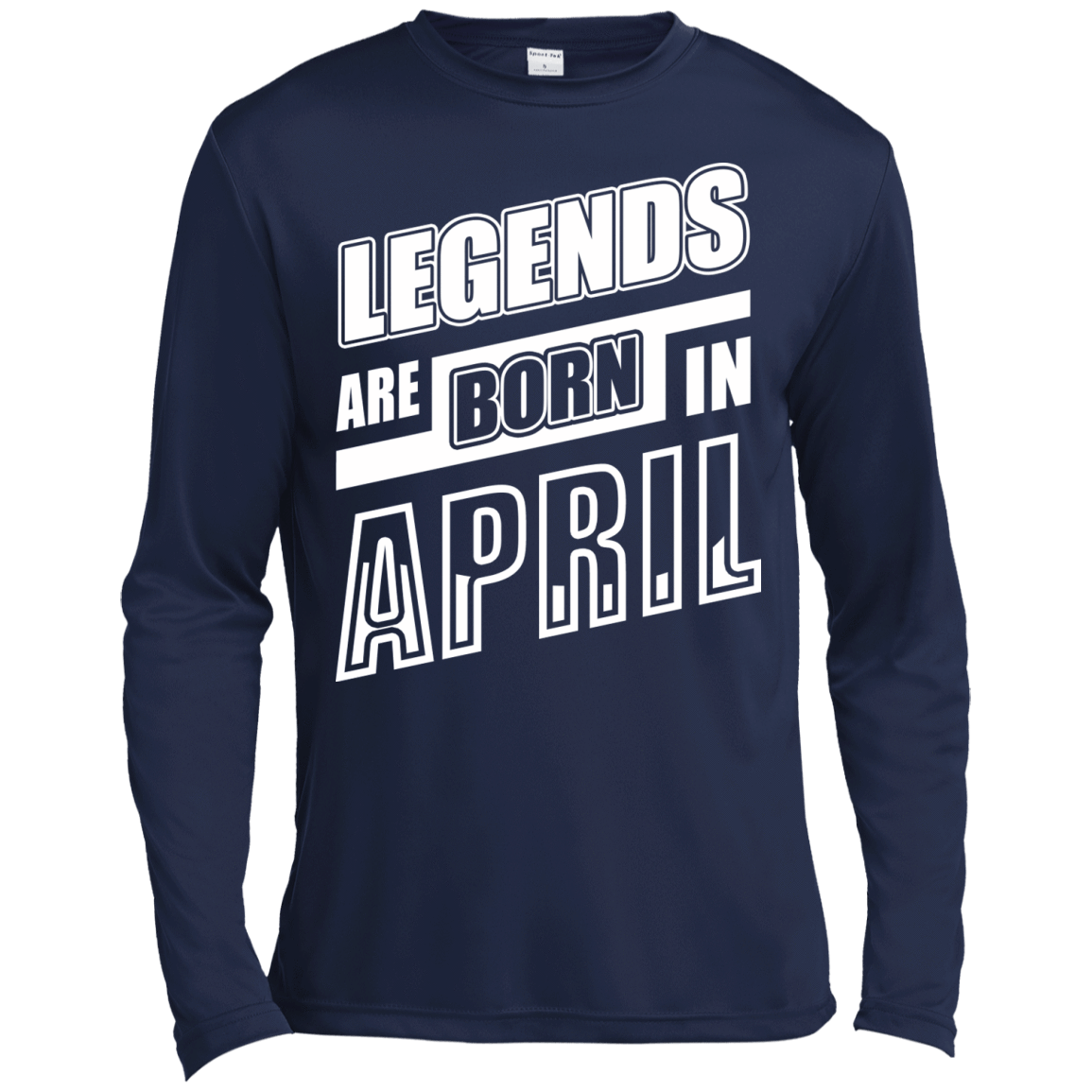 Legends are born in APRIL-T-Shirt & Hoodie-Long Sleeve T-Shirt-Navy