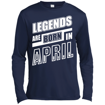 Legends are born in APRIL-T-Shirt & Hoodie-Long Sleeve T-Shirt-Navy