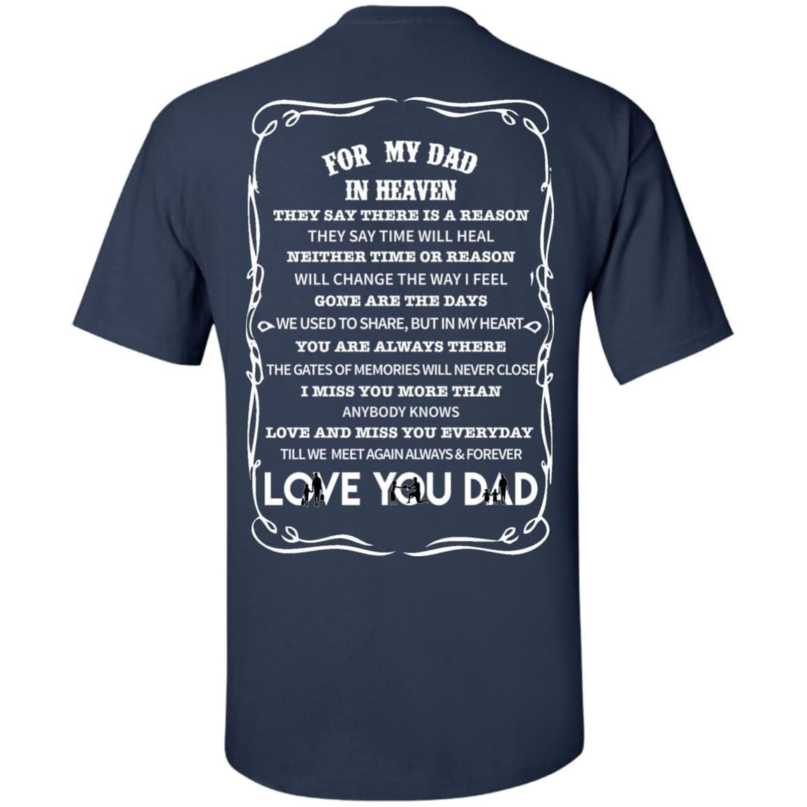 For My Dad In Heaven-T-Shirt & Hoodie-Classic T-Shirt-Navy
