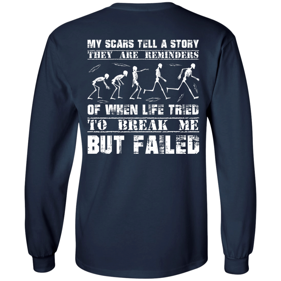 My Scars Tell A Story-T-Shirt & Hoodie-Long Sleeve T-Shirt-Navy