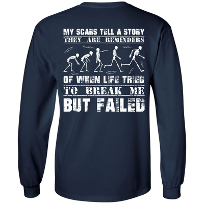 My Scars Tell A Story-T-Shirt & Hoodie-Long Sleeve T-Shirt-Navy