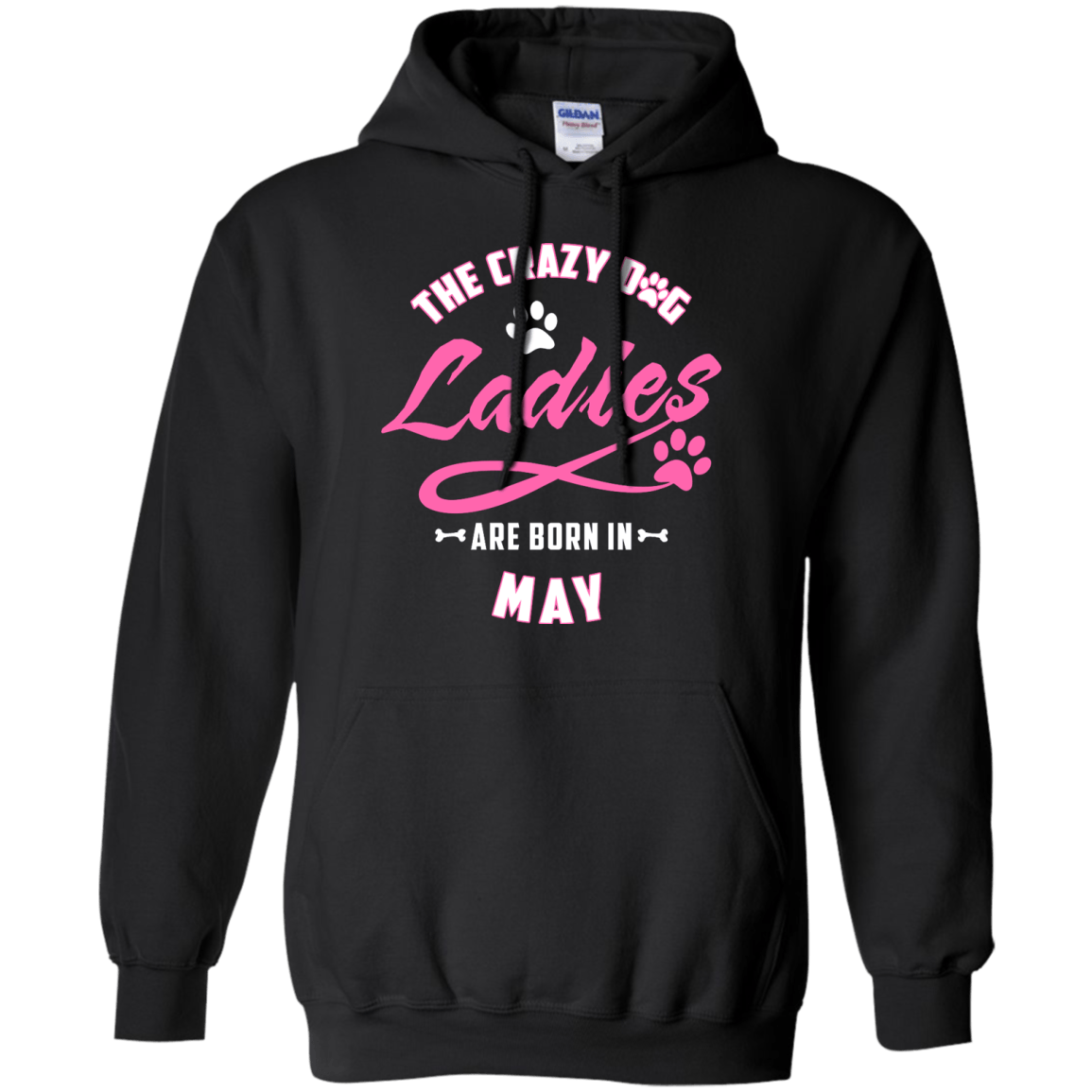 The Crazy Dog Ladies Are Born In May-T-Shirt & Hoodie-Pullover Hoodie-Black