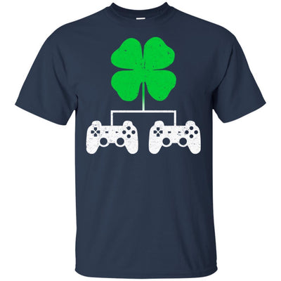 Video Game Clover Controller Gamer St Patrick's Day-T-Shirt & Hoodie-Classic T-Shirt-Navy
