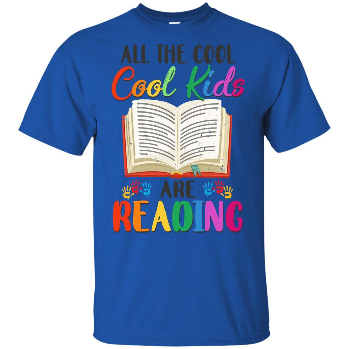All The Cool Kids Are Reading Book Lover Gifts Youth-Youth Shirt-Youth T-Shirt-Royal