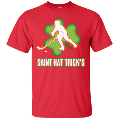 Saint Hat Trick's Hockey Shamrock St Patricks Day-T-Shirt & Hoodie-Classic T-Shirt-Red