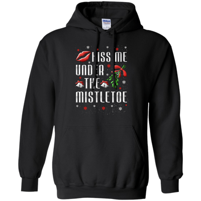 Kiss Me Under The Mistletoe-T-Shirt & Hoodie-Pullover Hoodie-Black