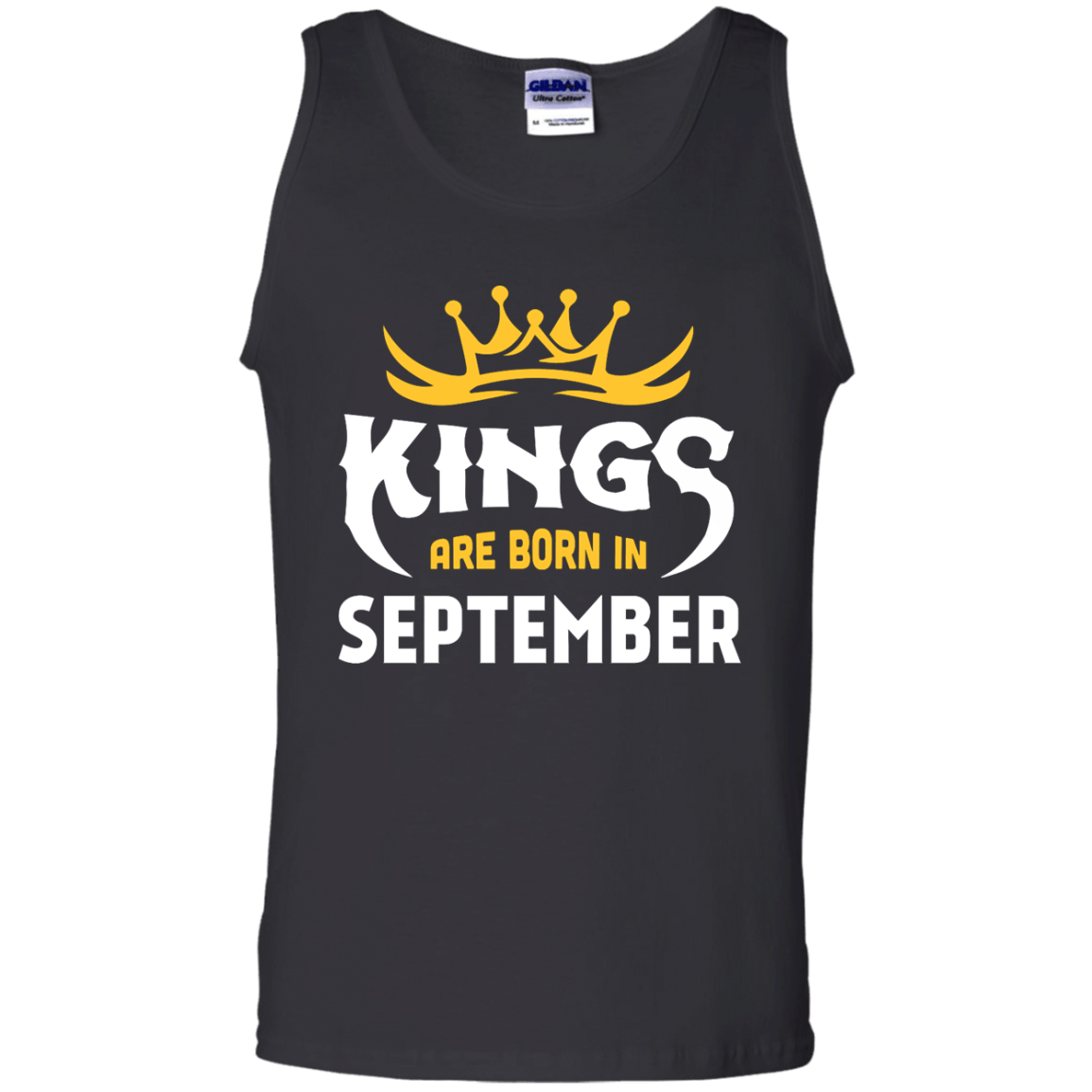 Kings Are Born In September-T-Shirt & Hoodie-Unisex Tank-Black