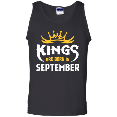 Kings Are Born In September-T-Shirt & Hoodie-Unisex Tank-Black