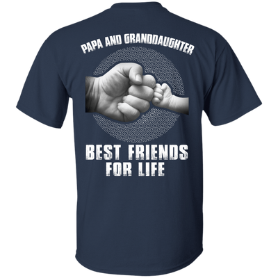 Papa And Granddaughter Best Friends For Life-T-Shirt & Hoodie-Classic T-Shirt-Navy