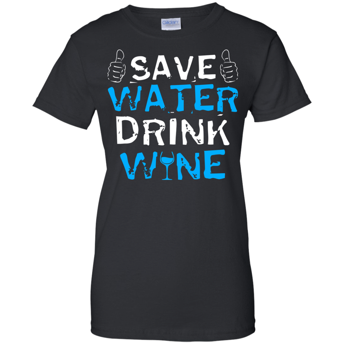 Save Water Drink Wine-T-Shirt & Hoodie-Women's T-Shirt-Black