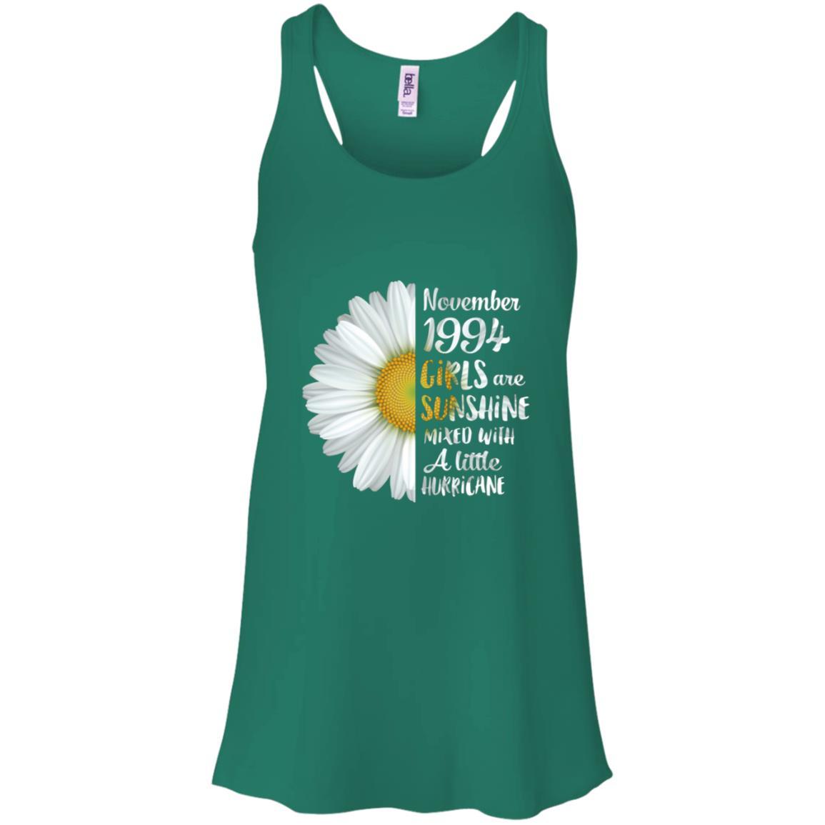 November Girls 1994 27th Birthday Gifts-T-Shirt & Tank Top-Women's Flowy Racerback Tank-Kelly Green