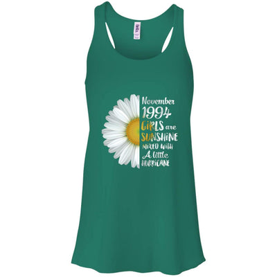 November Girls 1994 27th Birthday Gifts-T-Shirt & Tank Top-Women's Flowy Racerback Tank-Kelly Green