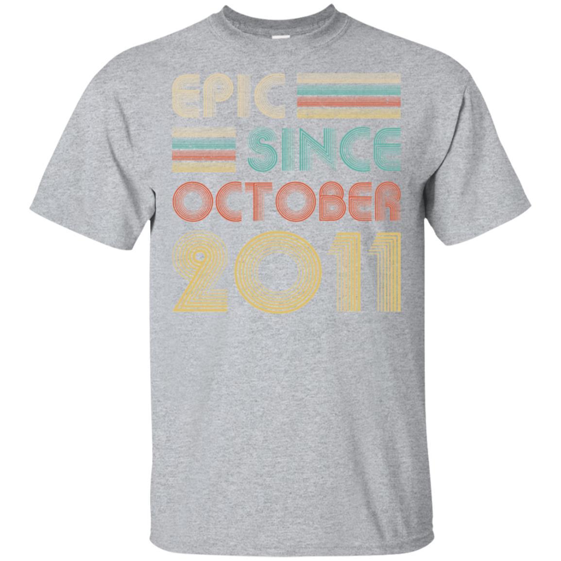 Epic Since October 2011 10th Birthday Gift 10 Yrs Old-T-Shirt & Hoodie-Classic T-Shirt-Sport Grey