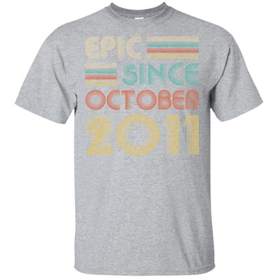 Epic Since October 2011 10th Birthday Gift 10 Yrs Old-T-Shirt & Hoodie-Classic T-Shirt-Sport Grey