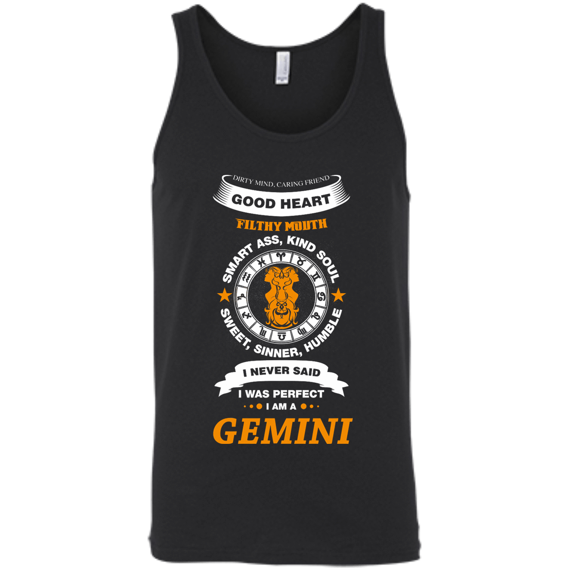 I Never Said I Was Perfect I Am A GEMINI-T-Shirt & Hoodie-Unisex Tank-Black