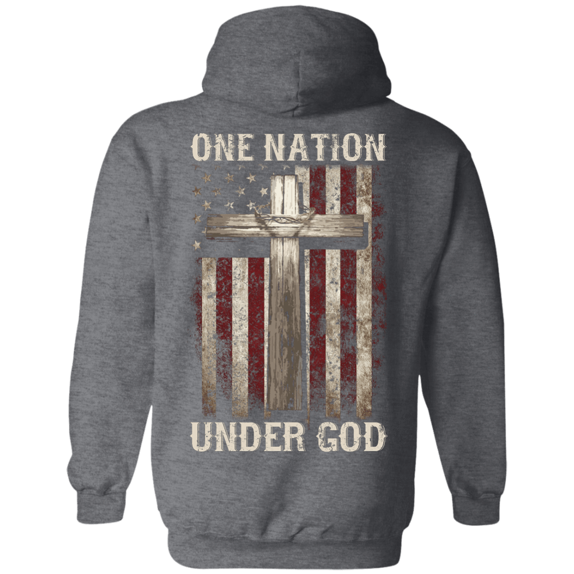 One Nation Under God-T-Shirt & Hoodie-Pullover Hoodie-Dark Heather