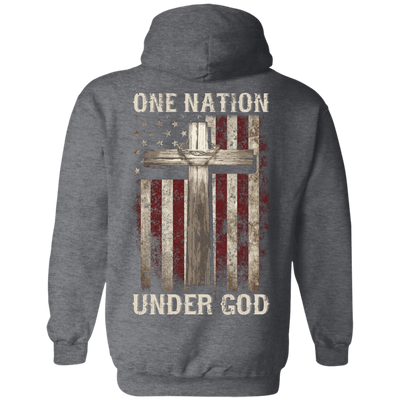 One Nation Under God-T-Shirt & Hoodie-Pullover Hoodie-Dark Heather