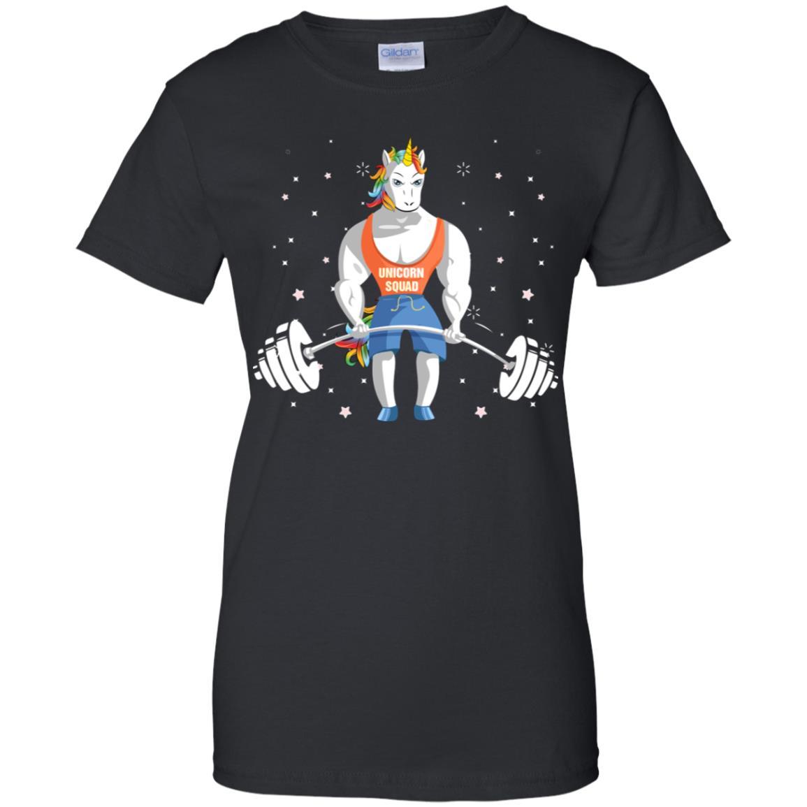 Unicorn Weightlifting Funny Workout Fitness Gym-T-Shirt & Tank Top-Women's T-Shirt-Black