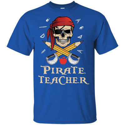 Funny Pirate Teacher Halloween Skull Adult Gift-T-Shirt & Hoodie-Classic T-Shirt-Royal