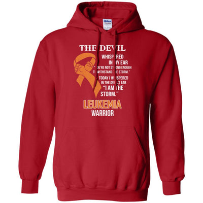 I Am The Storm Support Leukemia Awareness Warrior Gift-T-Shirt & Hoodie-Pullover Hoodie-Red