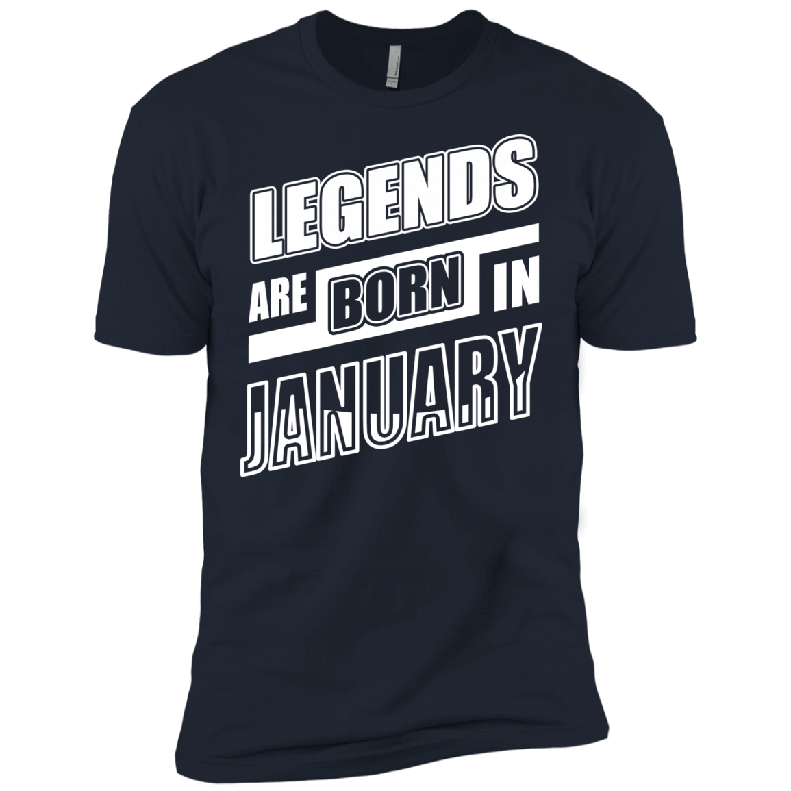 Legends are born in JANUARY-T-Shirt & Hoodie-Premium T-Shirt-Midnight Navy