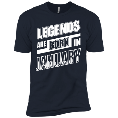 Legends are born in JANUARY-T-Shirt & Hoodie-Premium T-Shirt-Midnight Navy