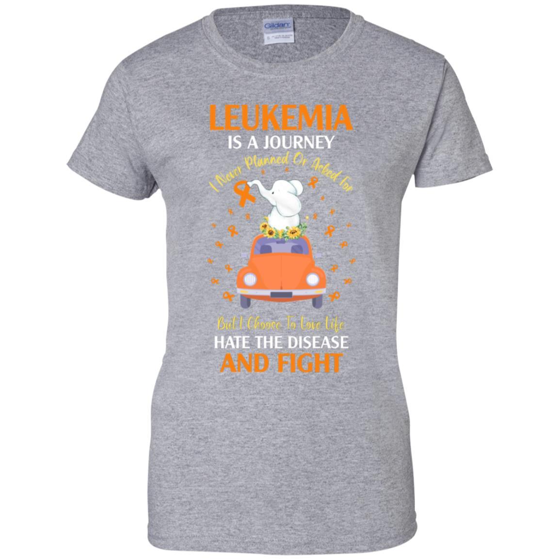 Leukemia Awareness Is A Journey-T-Shirt & Hoodie-Women's T-Shirt-Sport Grey