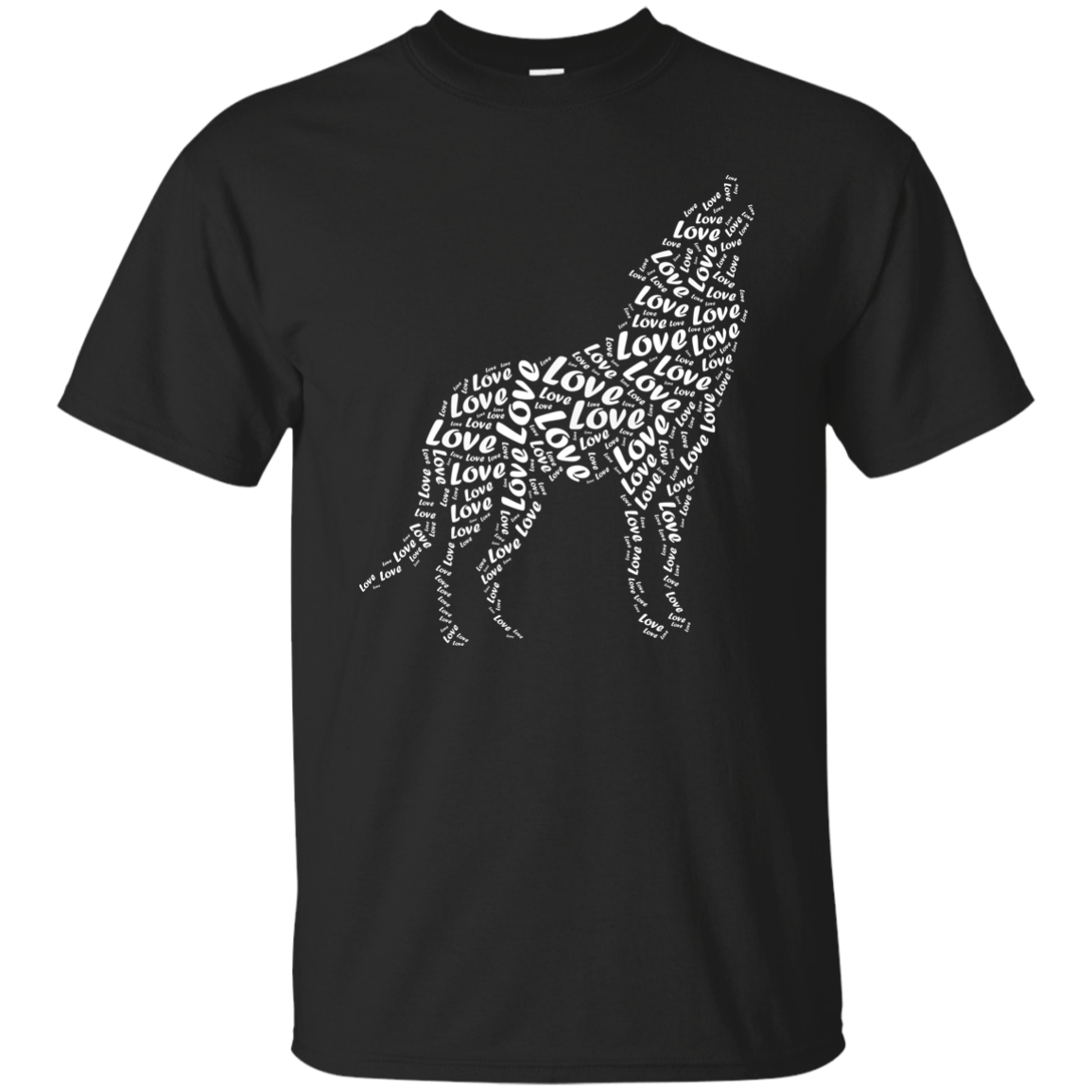 I Love Wolf-T-Shirt & Hoodie-Classic T-Shirt-Black