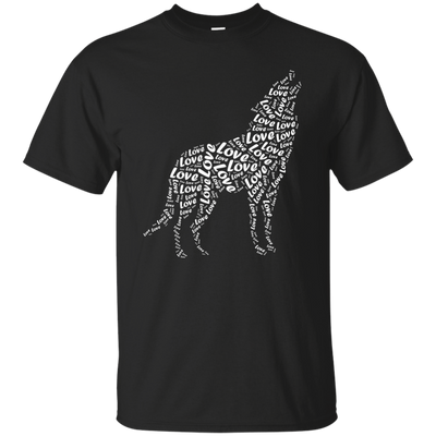I Love Wolf-T-Shirt & Hoodie-Classic T-Shirt-Black