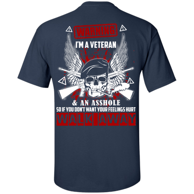 I'm A Veteran And An A**hole-T-Shirt & Hoodie-Classic T-Shirt-Navy