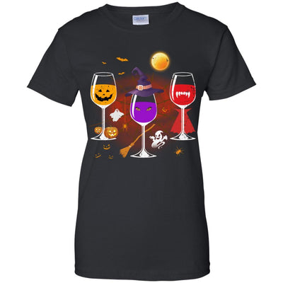 Wine Glass Of Witchcraft Funny Halloween-T-Shirt & Tank Top-Women's T-Shirt-Black