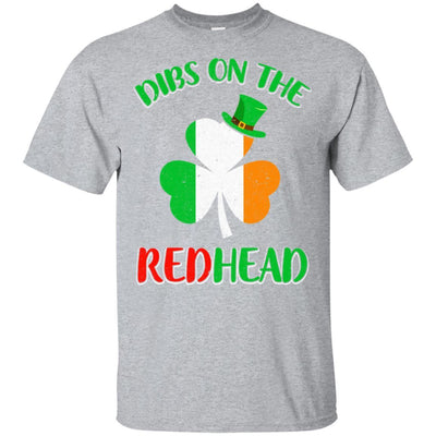 Dibs On The Redhead Funny St Patricks Day Drinking-T-Shirt & Hoodie-Classic T-Shirt-Sport Grey