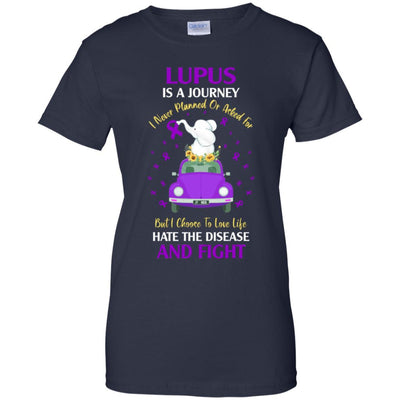 Lupus Awareness Is A Journey-T-Shirt & Hoodie-Women's T-Shirt-Navy