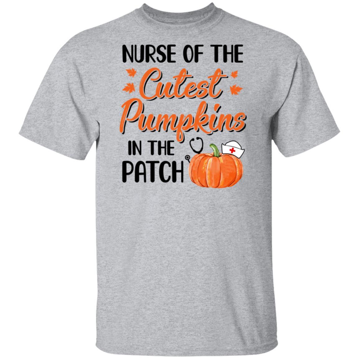 Nurse Of The Cutest Pumpkins In The Patch Halloween Gift-T-Shirt & Hoodie-Classic T-Shirt-Sport Grey