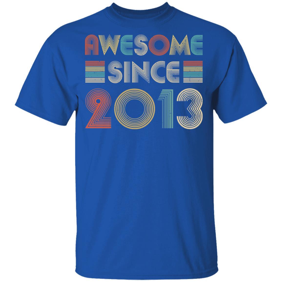 Awesome Since 2013 8th Birthday Gifts Youth-Youth Shirt-Youth T-Shirt-Royal