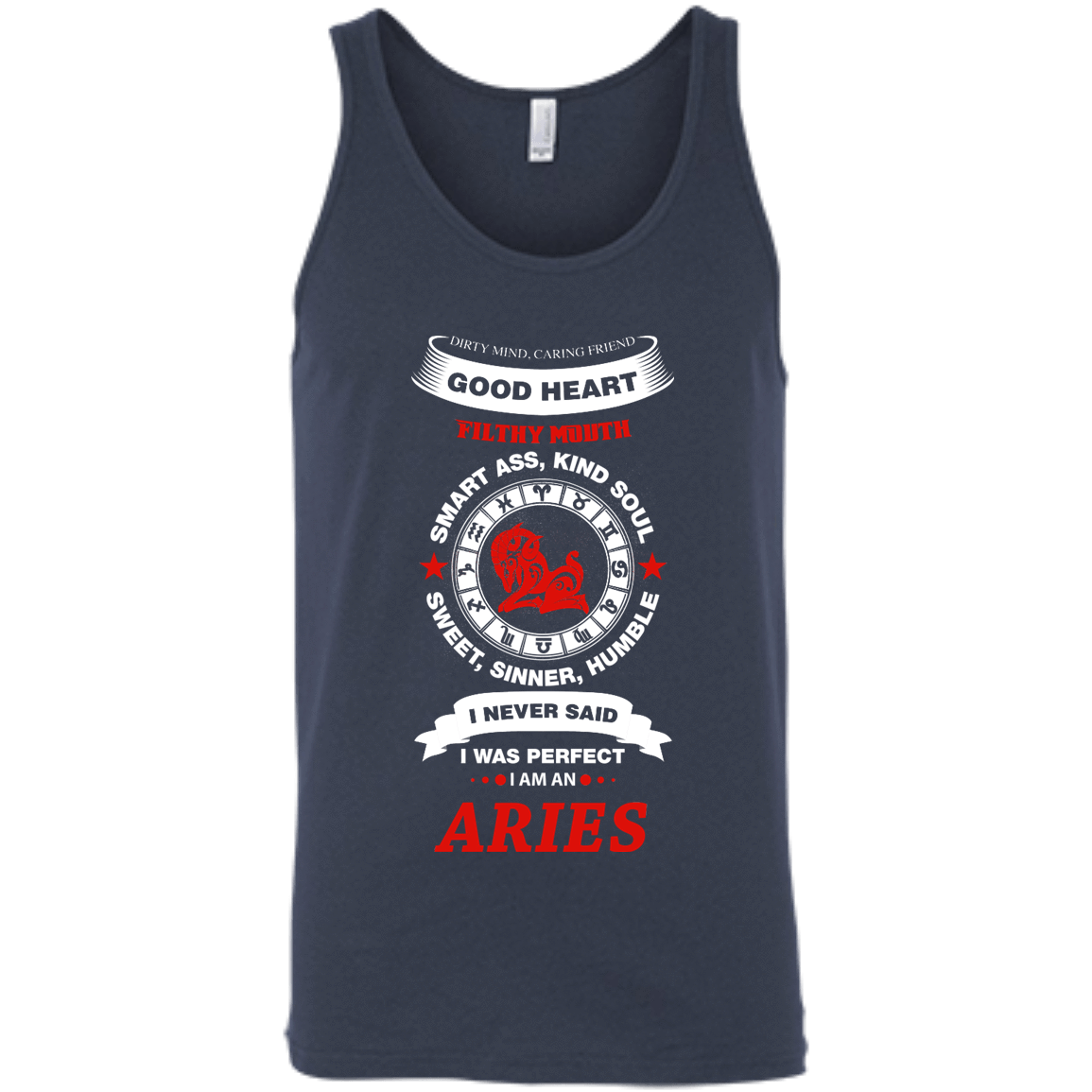I Never Said I Was Perfect I Am An ARIES-T-Shirt & Hoodie-Unisex Tank-Navy