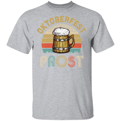 Vintage Oktoberfest Prost Drinking Beer-T-Shirt & Hoodie-Classic T-Shirt-Sport Grey