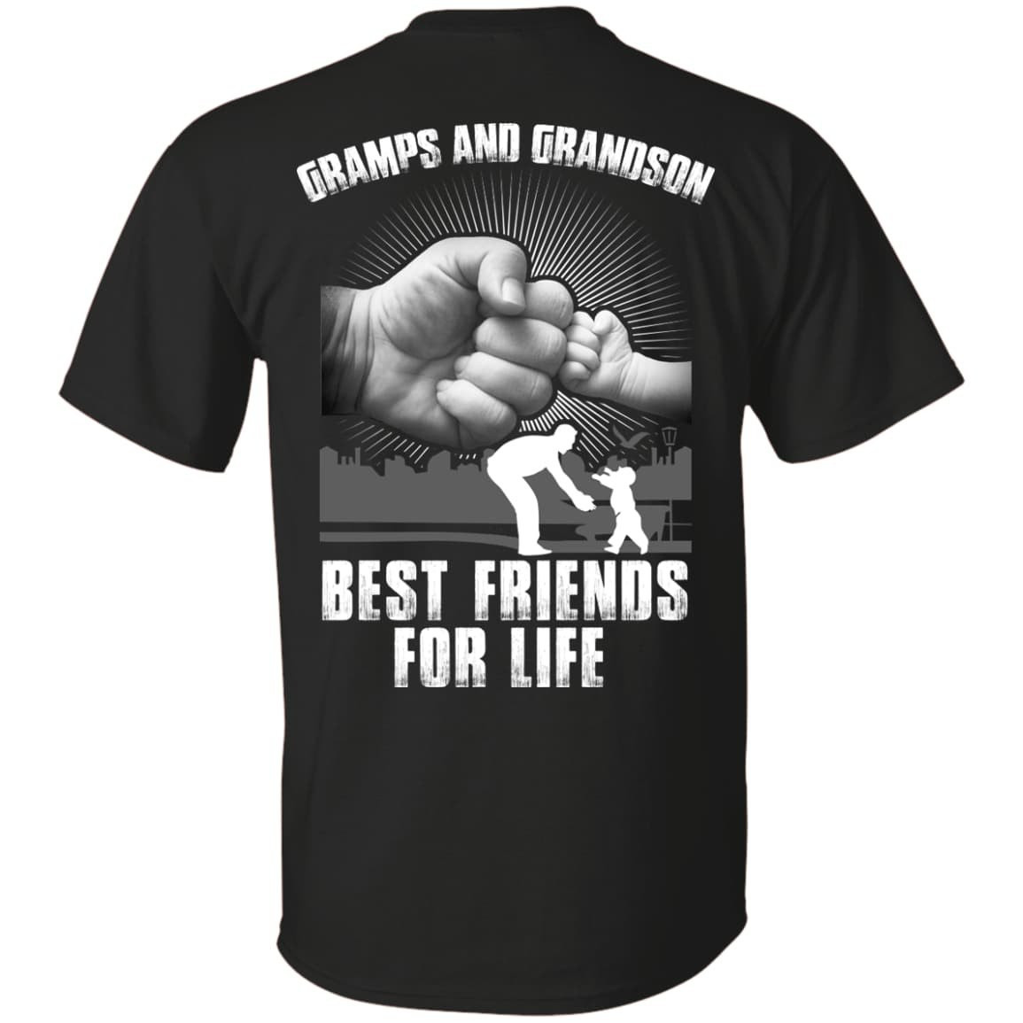 Gramps And Grandson Best Friends For Life-T-Shirt & Hoodie-Classic T-Shirt-Black