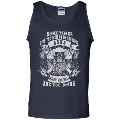Viking What The Hell Are You Doing-T-Shirt & Hoodie-Unisex Tank-Navy