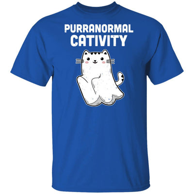 Halloween Funny Purranormal Cativity Ghost Cat Lovers Gifts-T-Shirt & Hoodie-Classic T-Shirt-Royal