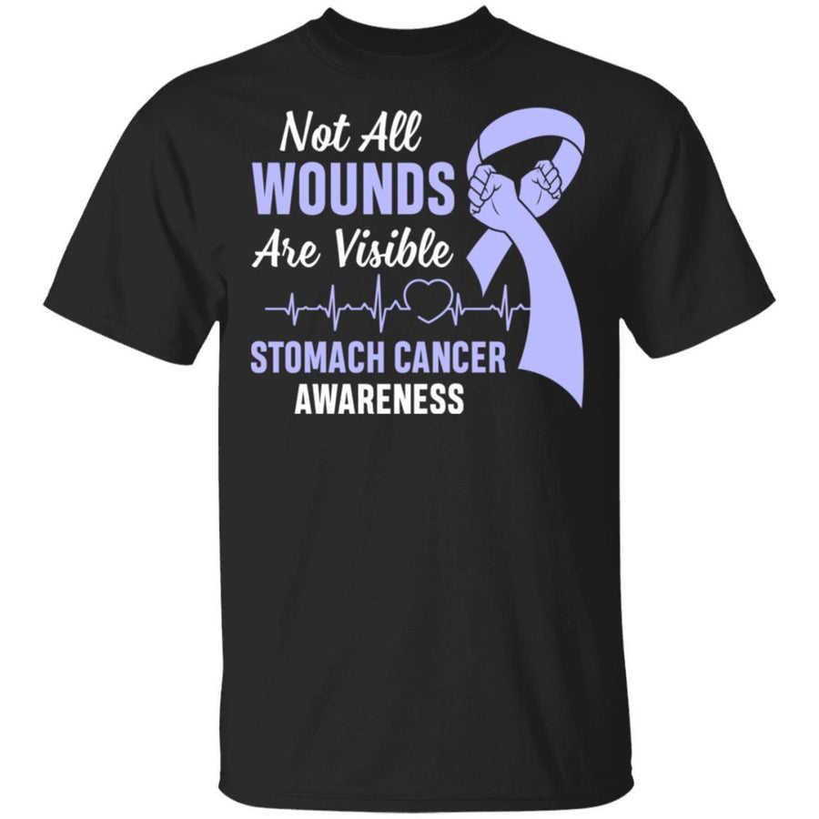 Stomach Cancer Awareness Not All Wounds Are Visible-T-Shirt & Hoodie-Classic T-Shirt-Black