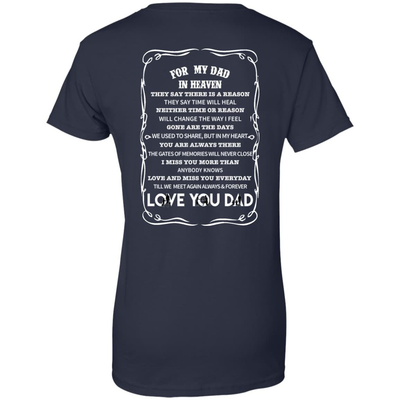 For My Dad In Heaven-T-Shirt & Hoodie-Women's T-Shirt-Navy