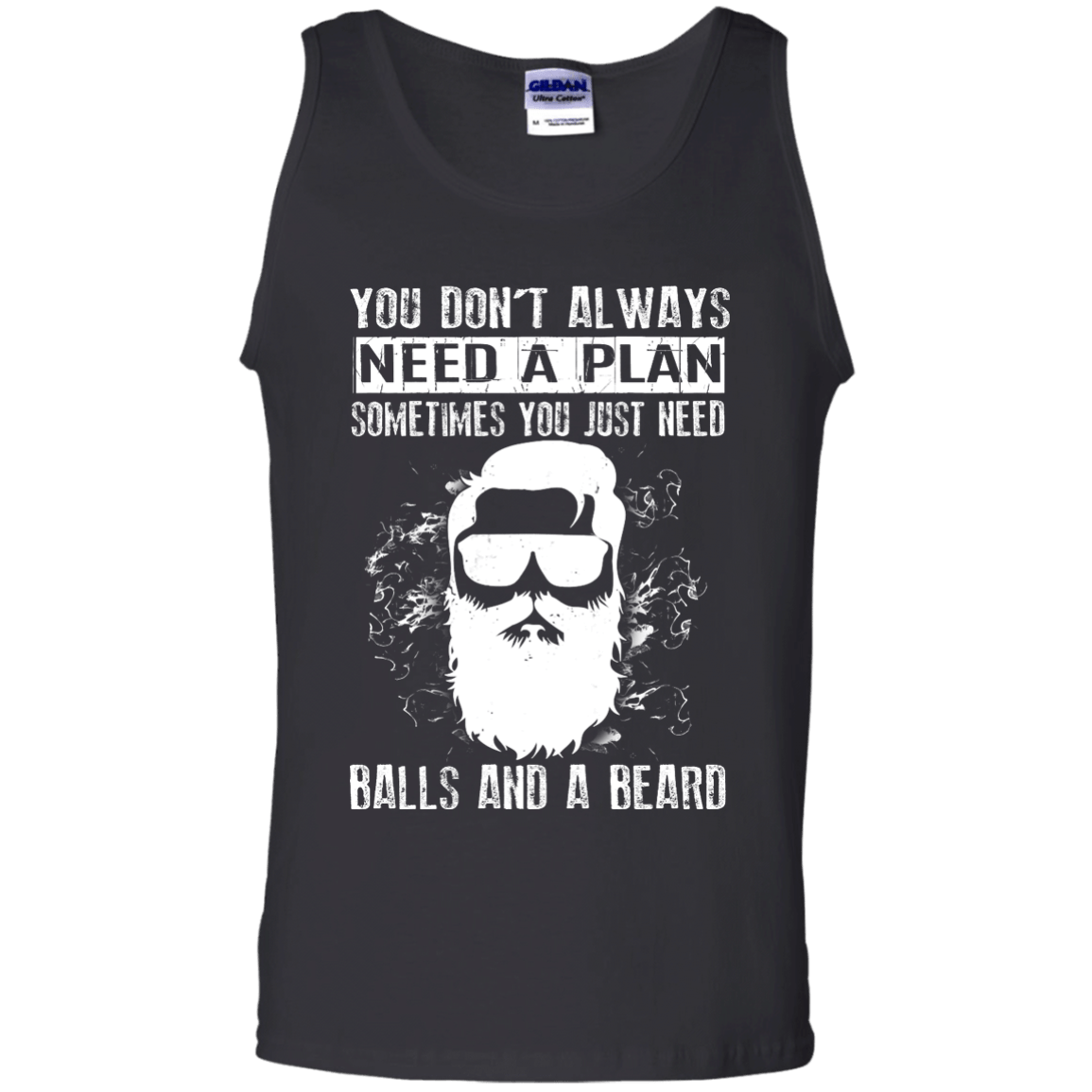 You Just Need Balls And A Beard-T-Shirt & Hoodie-Unisex Tank-Black
