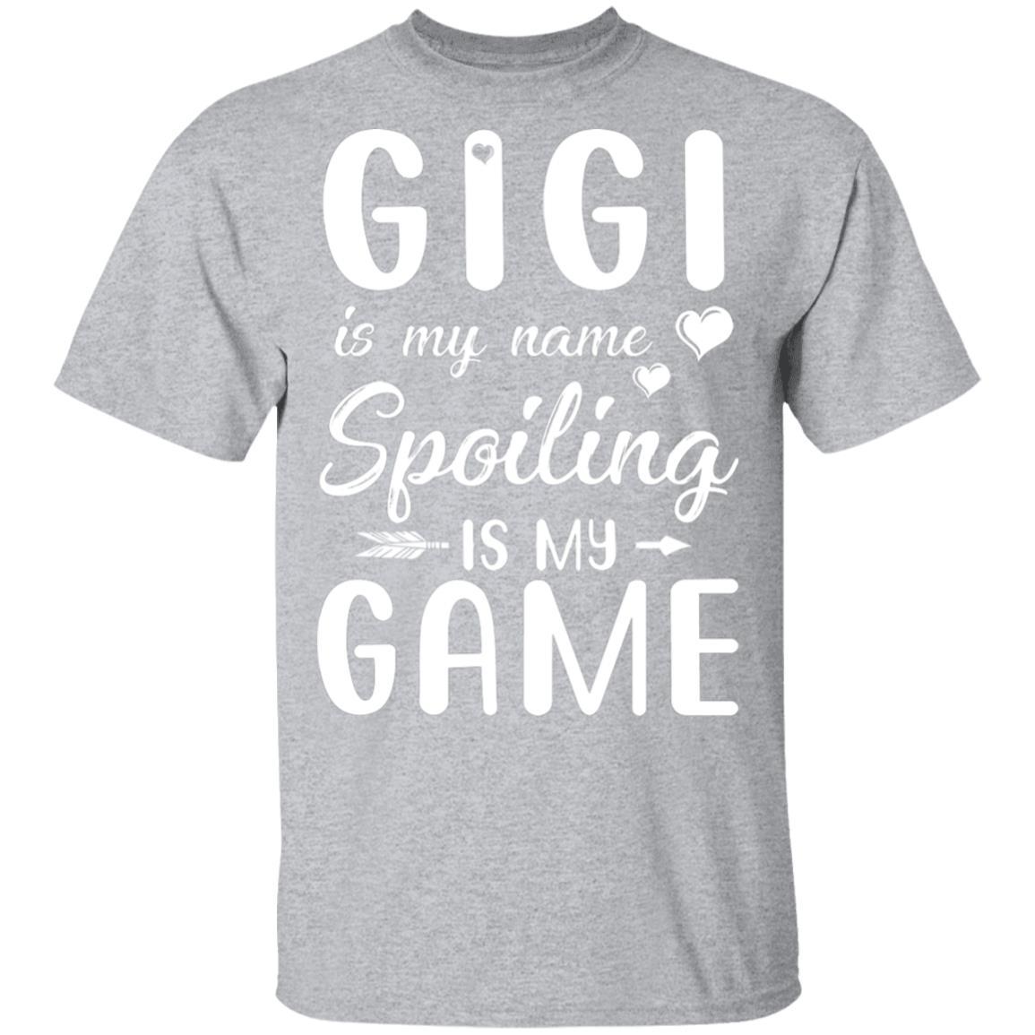 Gigi Is My Name Spoiling Is My Game Funny Mothers Day-T-Shirt & Tank Top-Classic T-Shirt-Sport Grey
