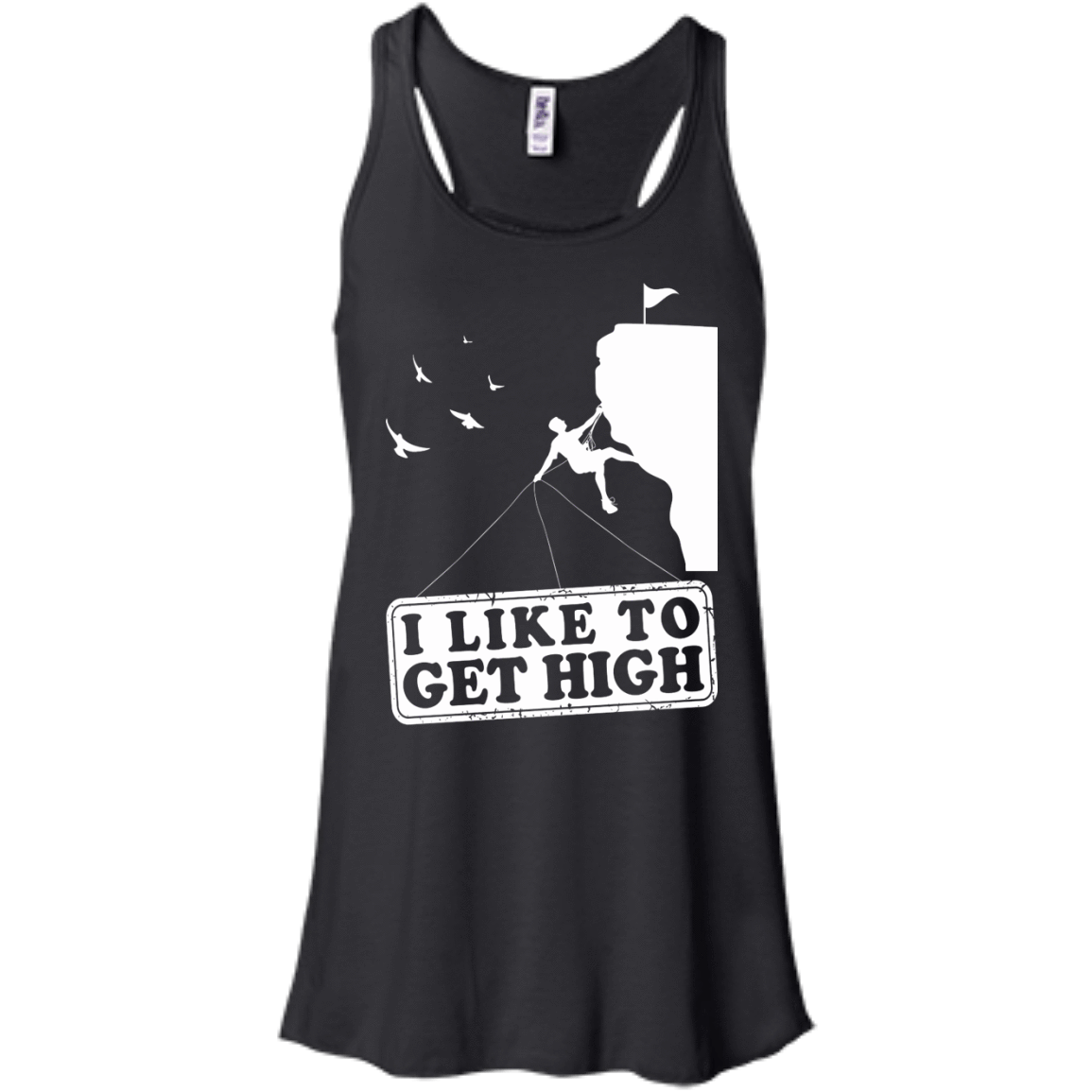 I Like To Get High-T-Shirt & Hoodie-Women's Flowy Racerback Tank-Black