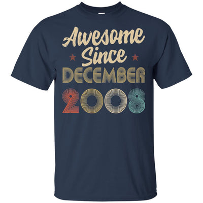 Awesome Since December 2008 Vintage 13th Birthday Gifts-T-Shirt & Hoodie-Classic T-Shirt-Navy