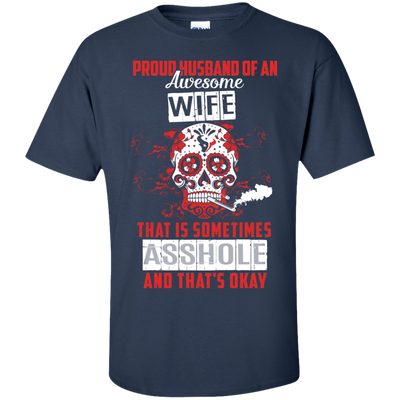 Proud Husband Of An Awesome Wife-T-Shirt & Hoodie-Classic T-Shirt-Navy