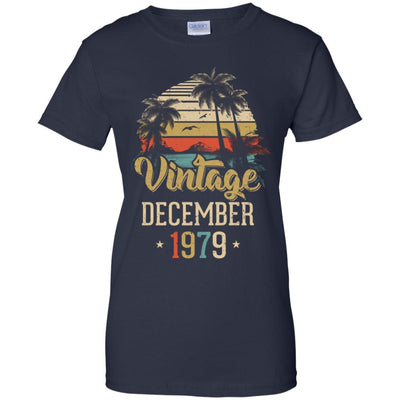 Retro Classic Vintage December 1979 42th Birthday Gift-T-Shirt & Hoodie-Women's T-Shirt-Navy