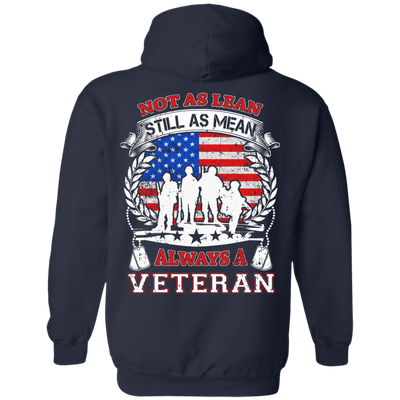 Not As Lean Still As Mean Always A Veteran-T-Shirt & Hoodie-Pullover Hoodie-Navy