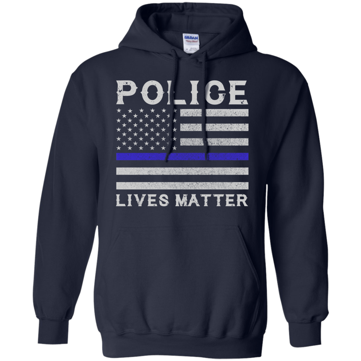 Police Lives Matter-T-Shirt & Hoodie-Pullover Hoodie-Navy